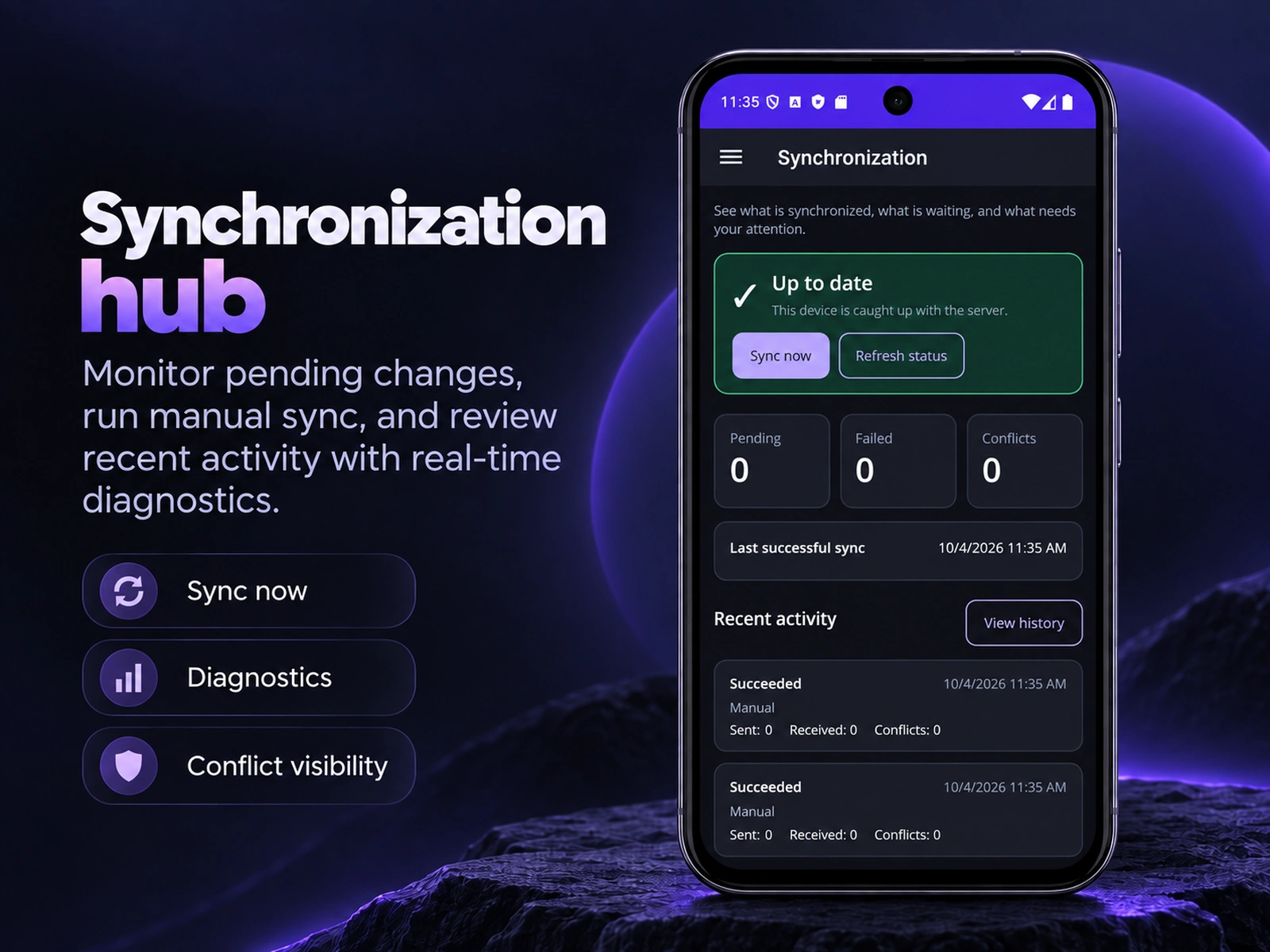 Synchronization hub marketing image